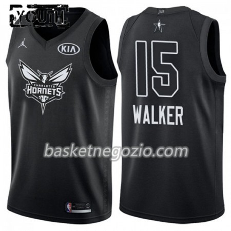 Canotte Bambino Charlotte Hornet Kemba Walker 15 2018 All Star Jordan Brand Nero Swingman